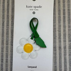 Kate Spade Floral Lanyard - White, Yellow, and Green